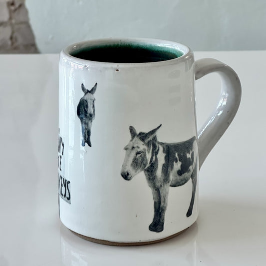 Large Mug with Donkeys